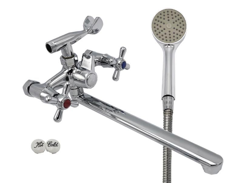 Смеситель для ванны MILLZ излил прямой 30 см Хром (RS-MRS-01-X-005)