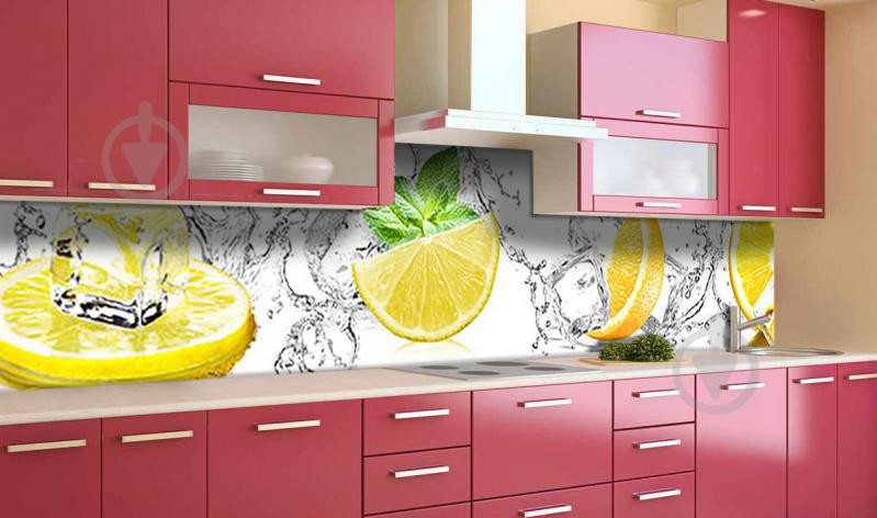 Наклейка виниловая кухонный фартук Zatarga "Долька Лимона" 600х2500 мм Наклейка виниловая кухонный фартук Zatarga "Долька Лимона" 600х2500 мм