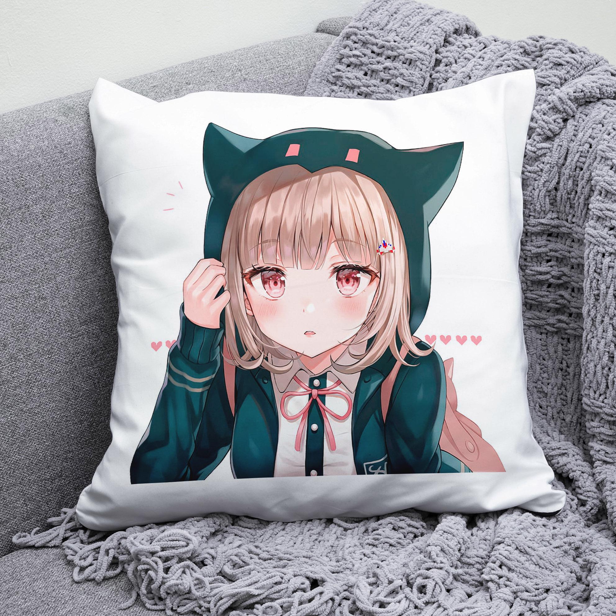 Плюшевая подушка квадрат с принтом Danganronpa "4