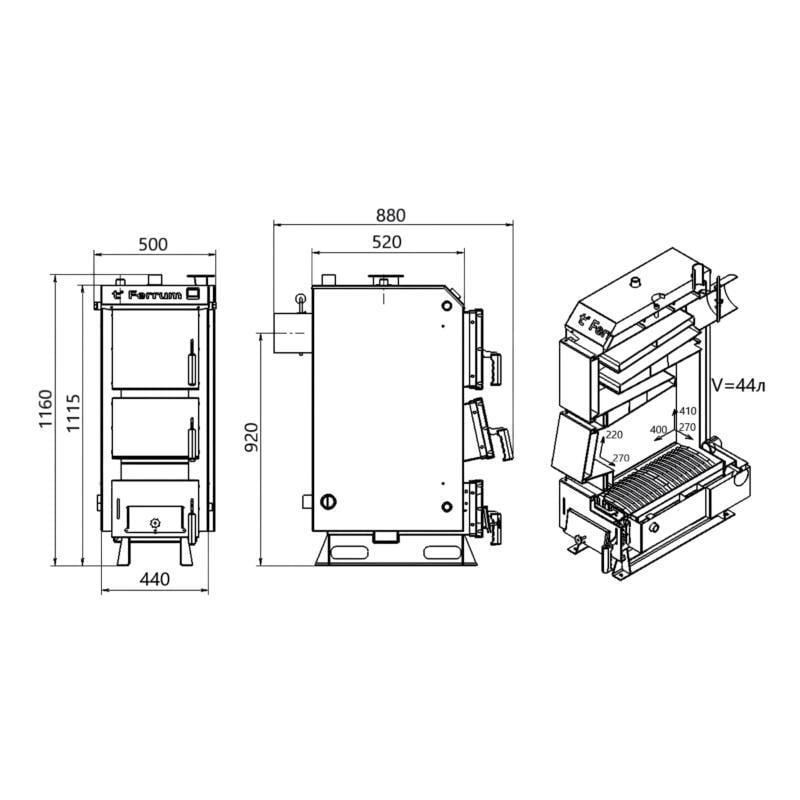 Котел твердотопливный стальной Thermo Alliance Ferrum V 5.0 FSF 12 (SD00054011) - фото 2 Котел твердотопливный стальной Thermo Alliance Ferrum V 5.0 FSF 12 (SD00054011) - фото 2