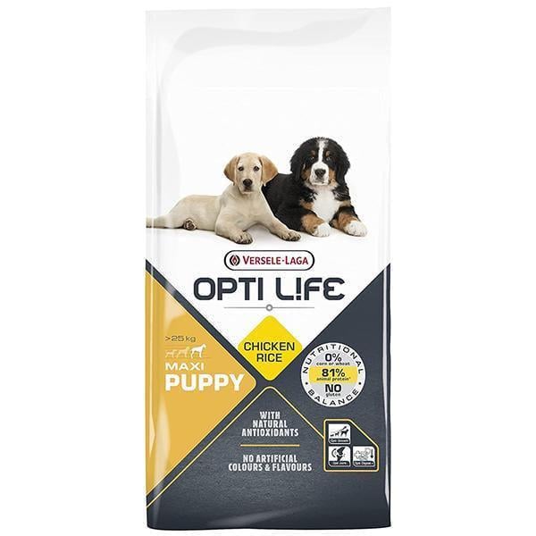 Корм сухой для щенков Opti Life Puppy Maxi Premium крупных пород Курица 12,5 кг (311516)