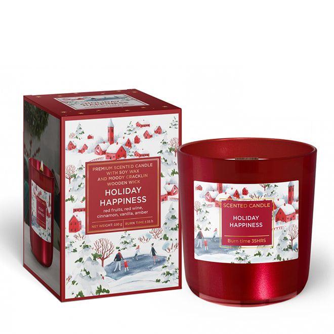 Ароматическая свеча Flora Winter Time Holiday Happiness с деревянным фитилем (28881) Ароматическая свеча Flora Winter Time Holiday Happiness с деревянным фитилем (28881)