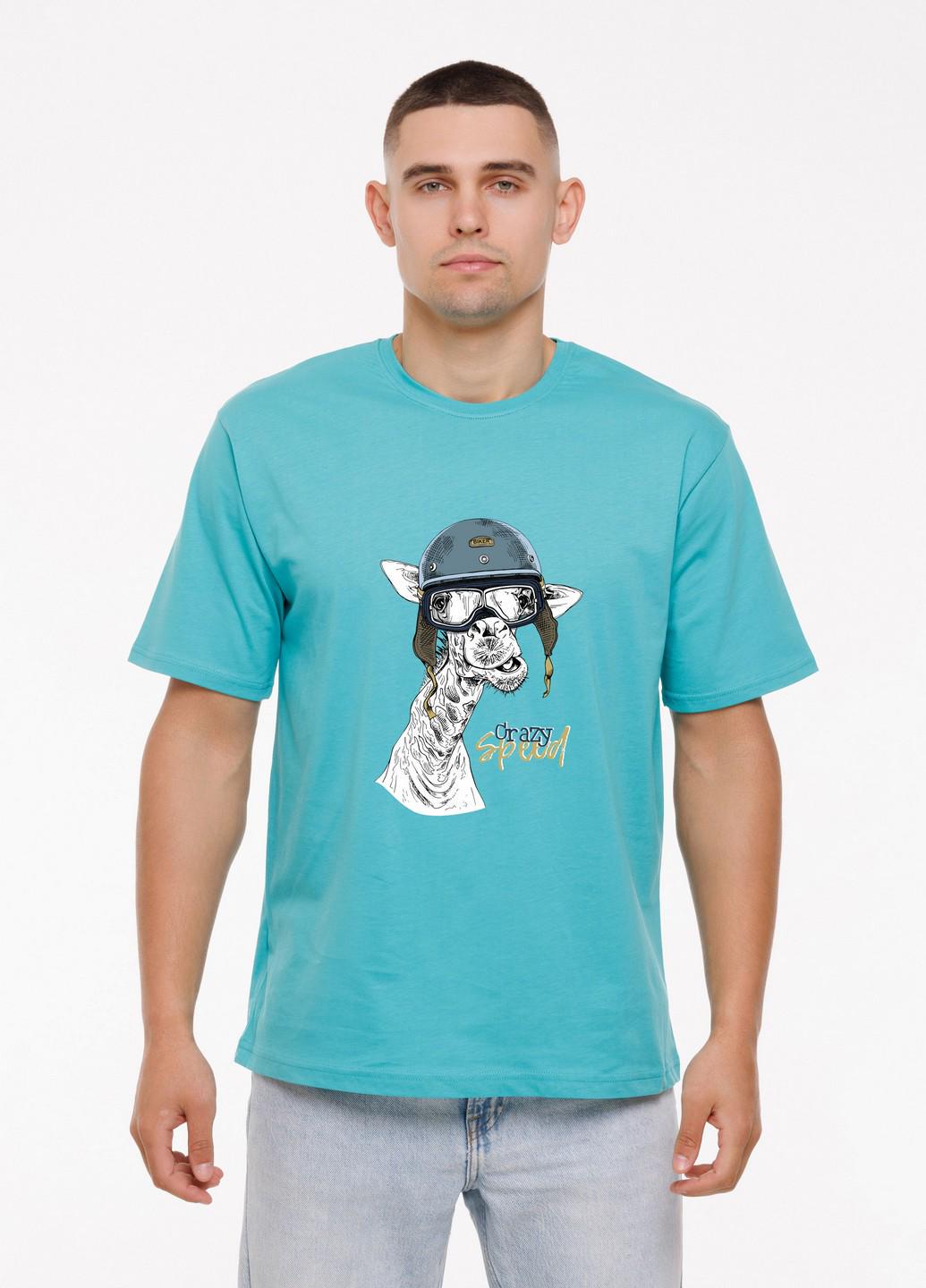 Мужская футболка Crazy speed Наталюкс S Серый (1218038000011)