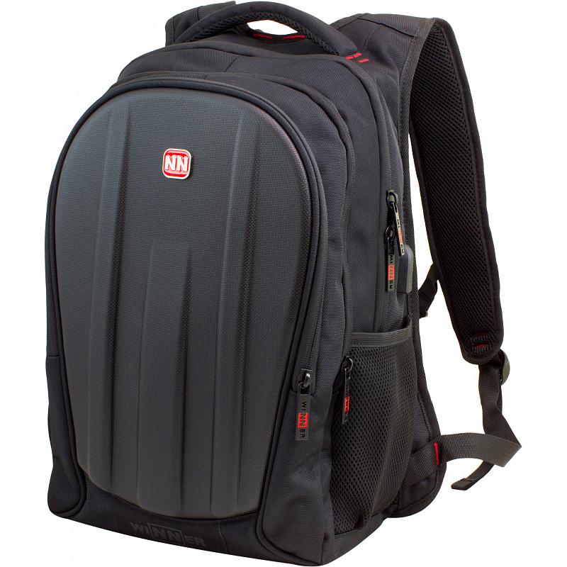 Рюкзак Winner Stile 34х15х40 см Чорно-сірий (414)