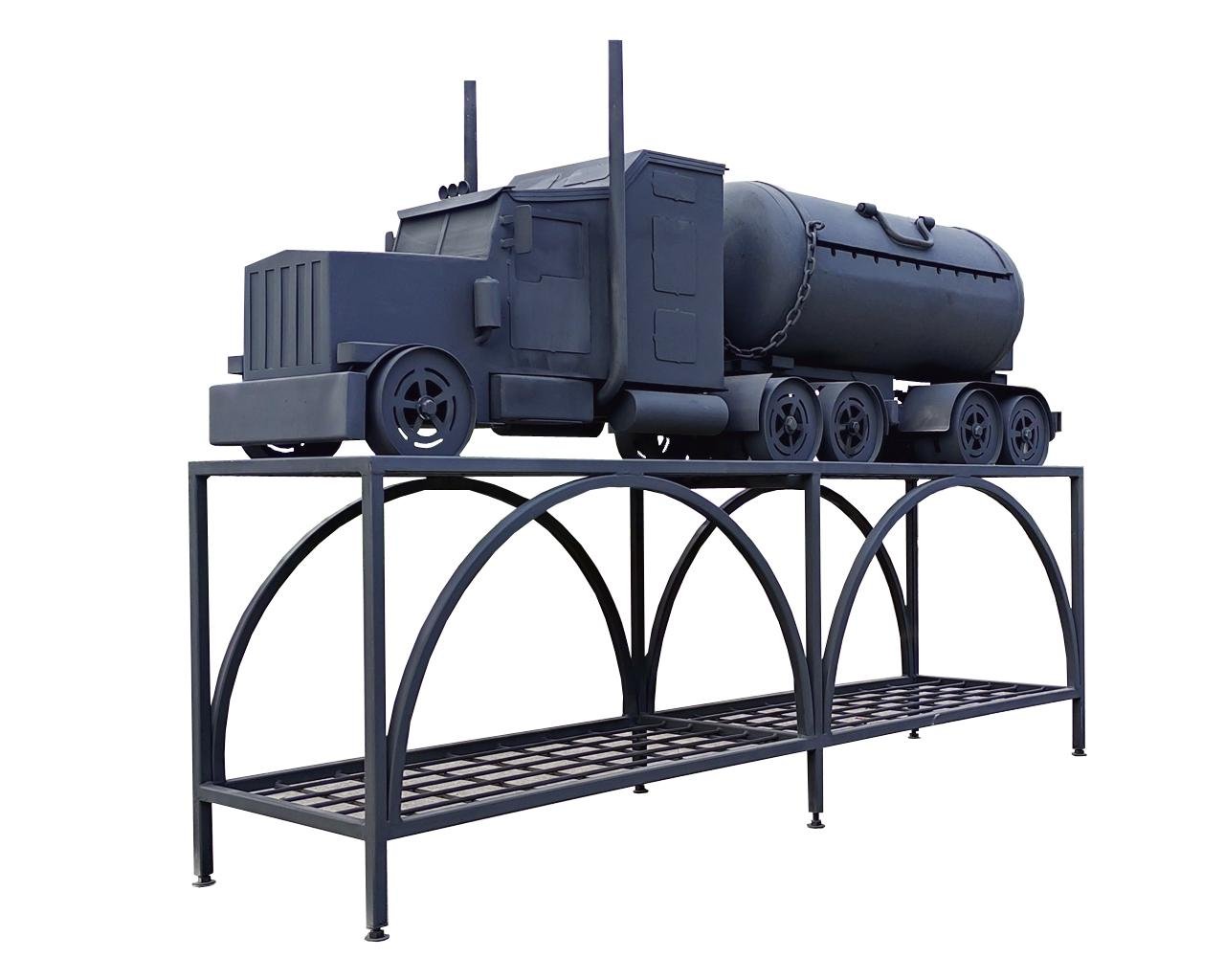 Мангал Kram-kovka Далекобійник з підставкою-дровницею