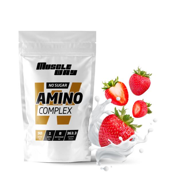 Амінокомплекс MuscleWay Amino Complex Полуниця 90% білка на 12 порцій 300 г (21-125-am-mw-rs300/7) Амінокомплекс MuscleWay Amino Complex Полуниця 90% білка на 12 порцій 300 г (21-125-am-mw-rs300/7)