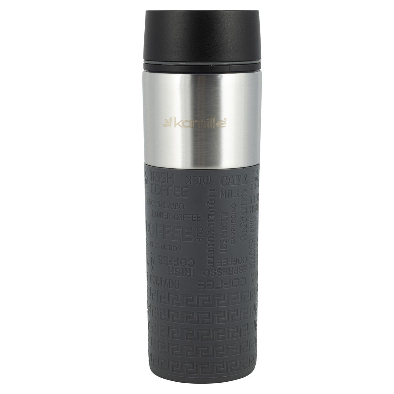 Термокухоль Kamille KM-2098-GR 420 мл Сірий (13729449)