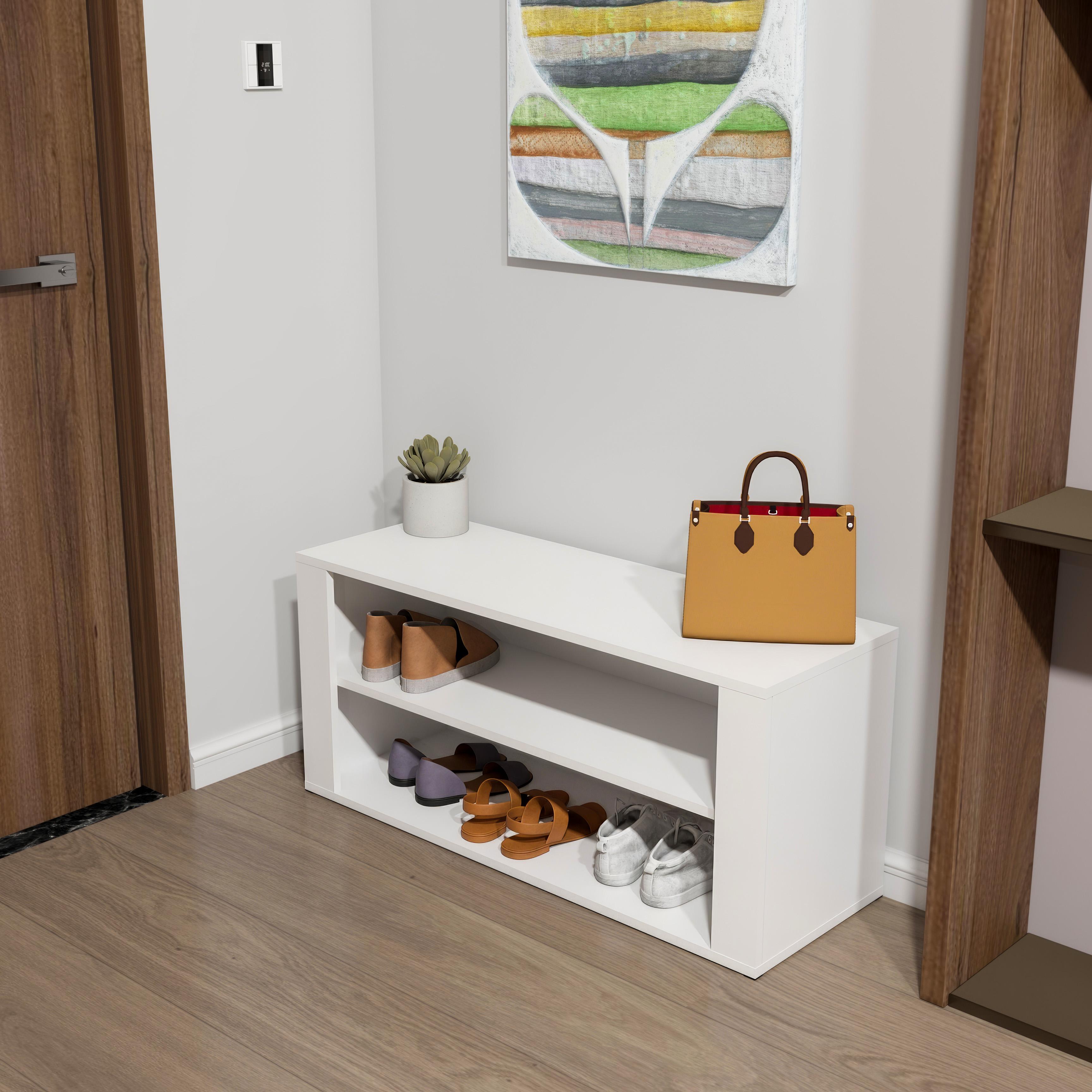 Тумба для взуття Alpen 1000x350x450 мм Білий - фото 1