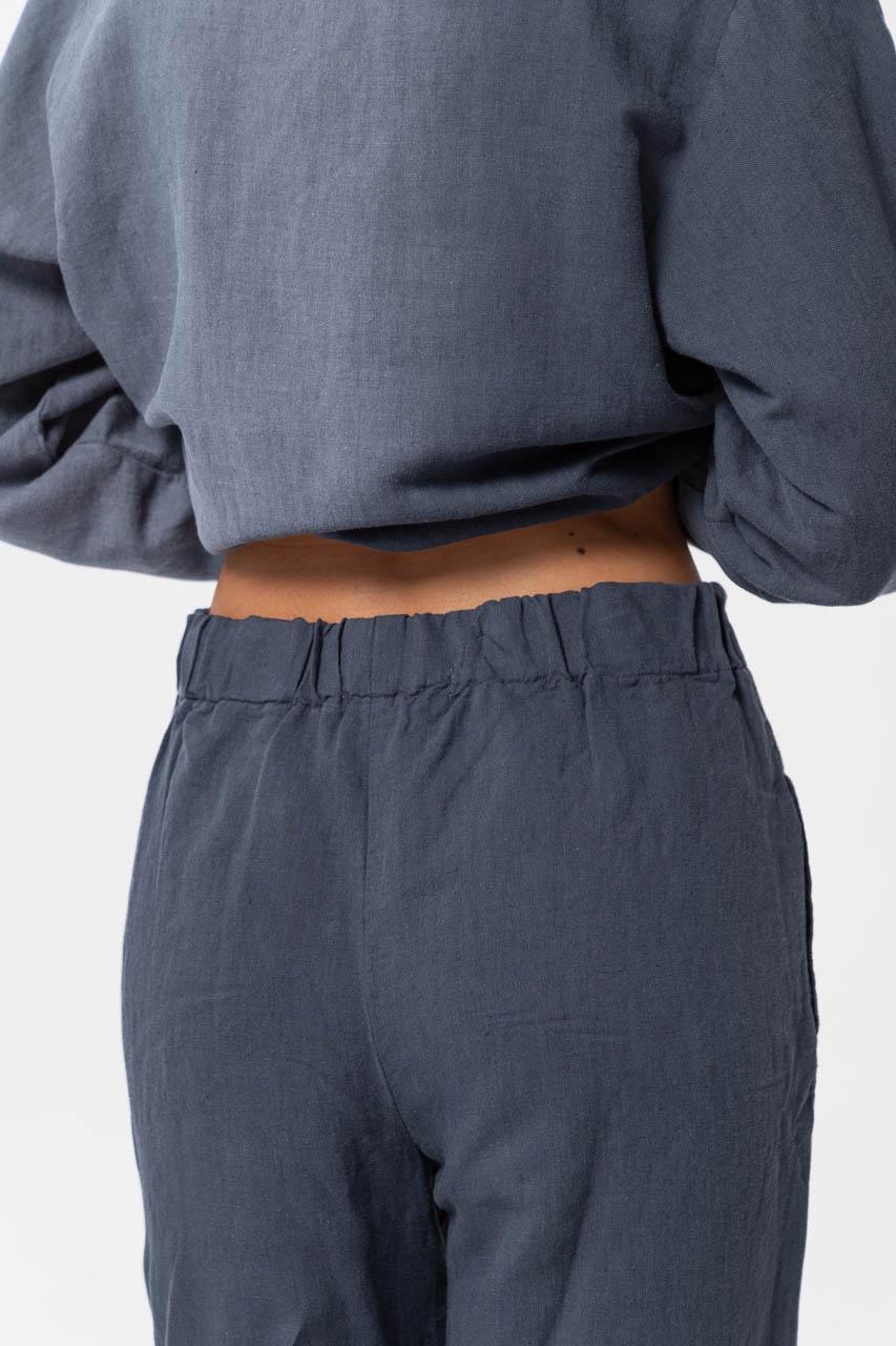 Штаны женские домашние Lotus Home Bruma из льна XL Синий (26843111) - фото 6 Штаны женские домашние Lotus Home Bruma из льна XL Синий (26843111) - фото 6