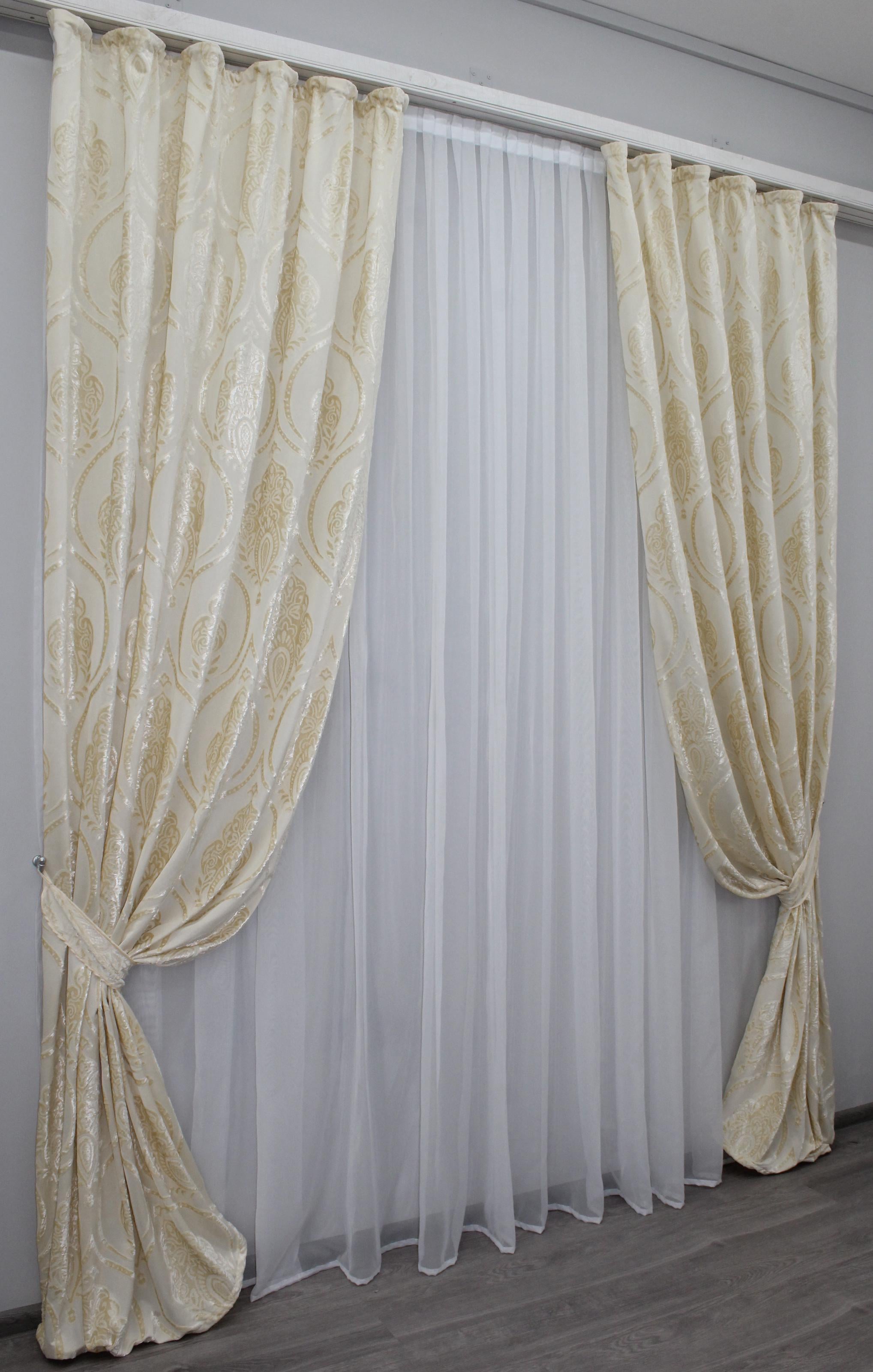 Комплект штор VR-Textil Велюр № 917ш 150х280 см 2 шт. Молочный (30-733)