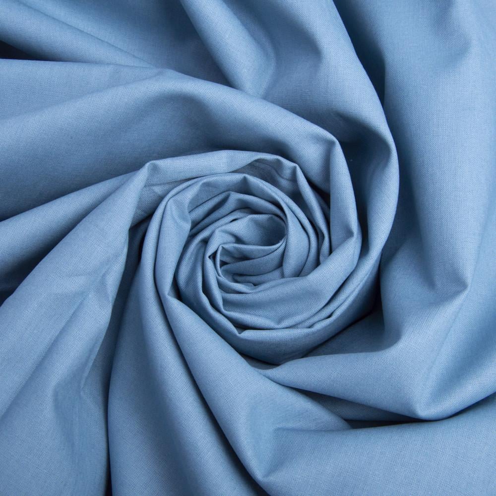 Тканина бязь ранфорс для постільної білизни V-82 130 г/м2 240 см Джинс синя (2354480209)