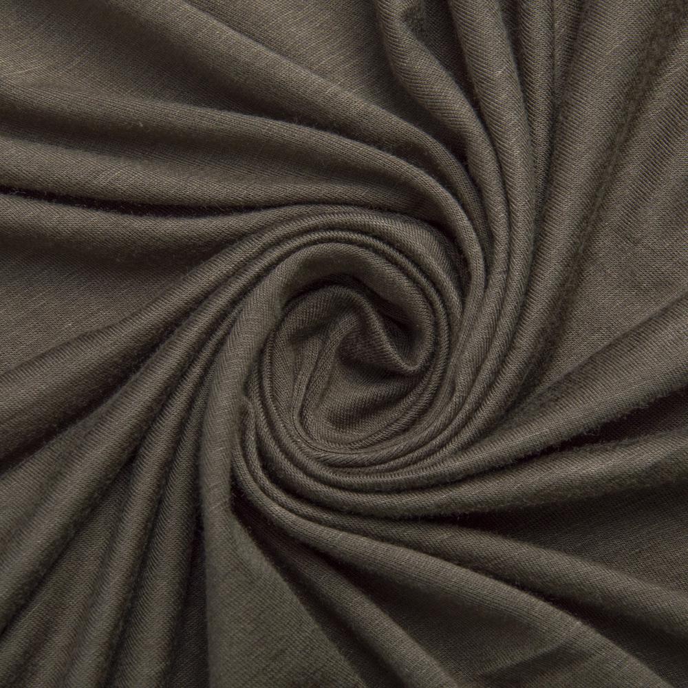 Ткань трикотаж вискоза Валенсия Хаки (23341)