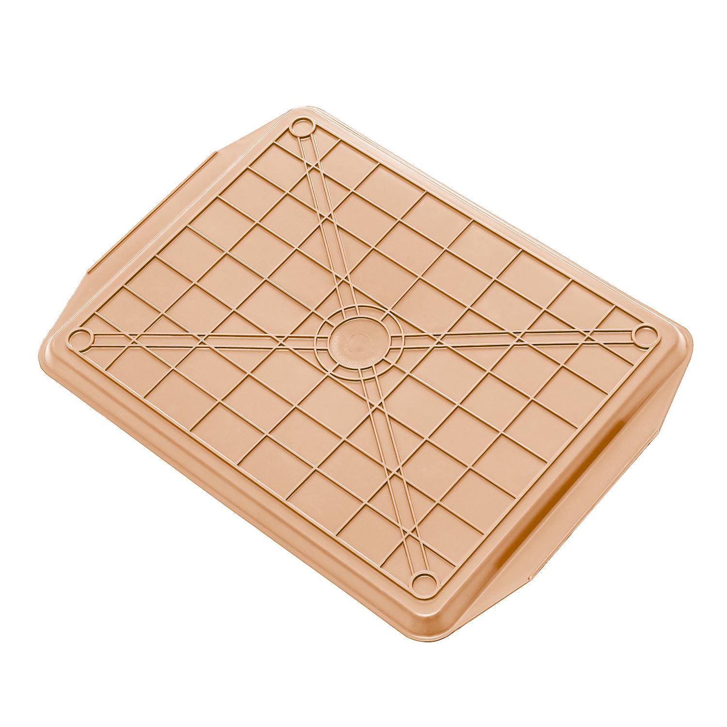 Піднос з ручками Полімет 48,5x35,5 см Бежевий (18122405) - фото 3 Піднос з ручками Полімет 48,5x35,5 см Бежевий (18122405) - фото 3