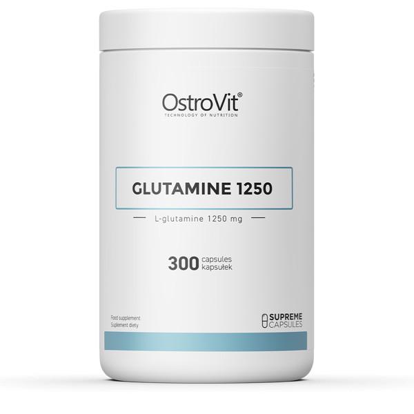 Глютамин для спорта OstroVit L-Glutamine 1250 мг 300 Caps