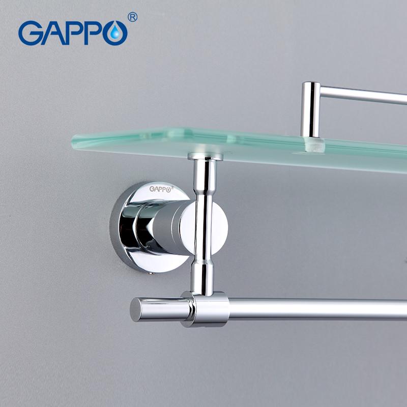Полка с держателем для полотенец Gappo G1807-4 580х120 мм - фото 3 Полка с держателем для полотенец Gappo G1807-4 580х120 мм - фото 3