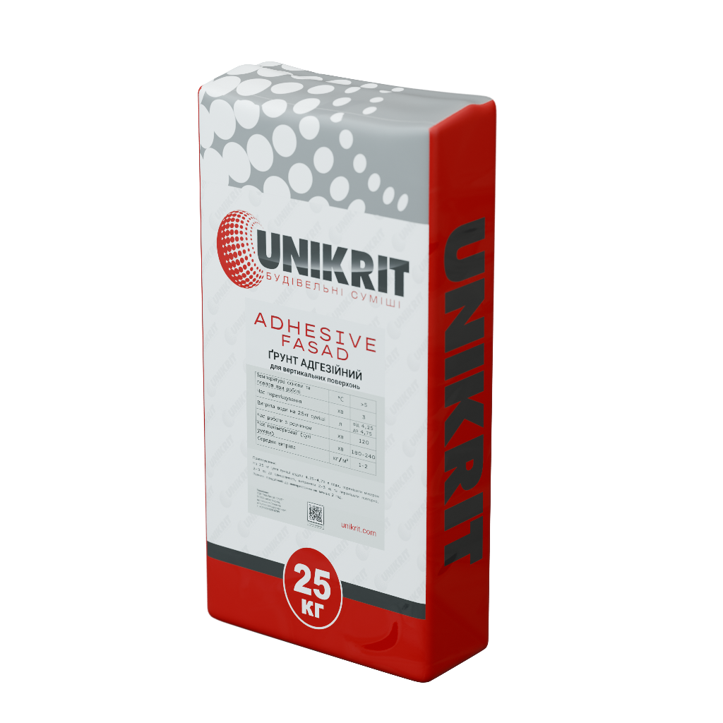 Суміш швидкотвердіюча контактна Unikrit Adhesive Fasad