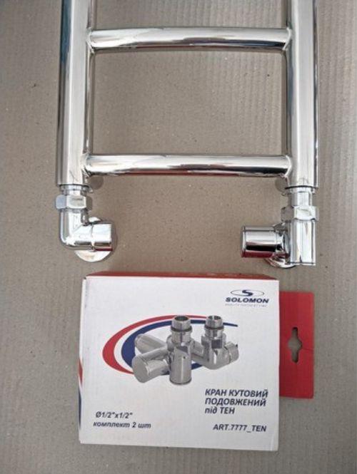 Набір кутових кранів Solomon TEN 7777 1/2" з американкою Chrome - фото 6 Набір кутових кранів Solomon TEN 7777 1/2" з американкою Chrome - фото 6