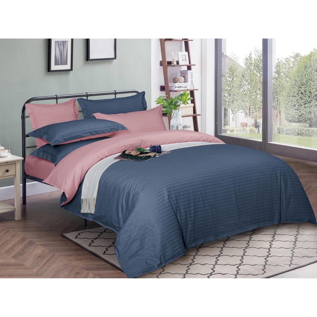 Комплект постельного белья MirSon 30-0020+30-0007 Edarin satin-stripe семейный 160х220 см (215787)