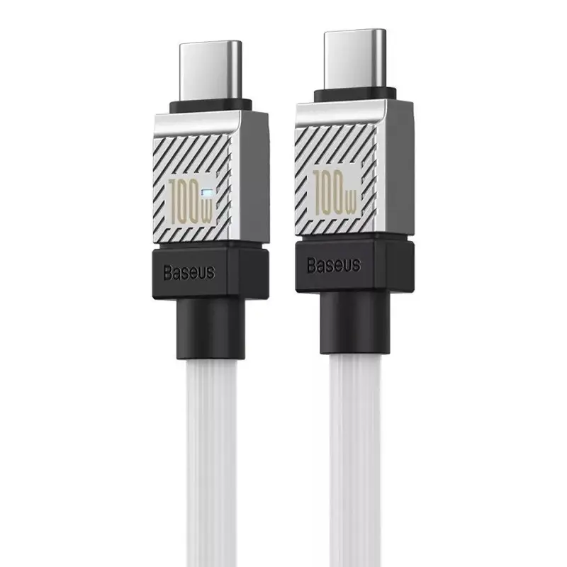 Кабель BASEUS CoolPlay Series Fast Charging Cable Type-C to Type-C CAKW000302 100W 2 м White - фото 2