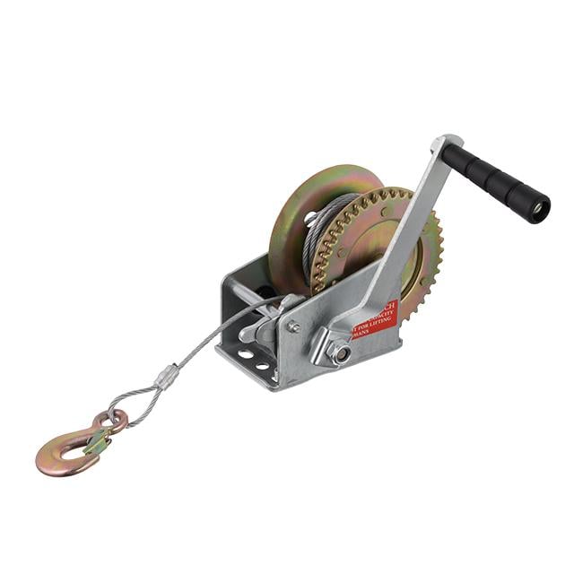 Лебідка важільна барабанна Intertool сталевий трос 450 кг (GT1454)