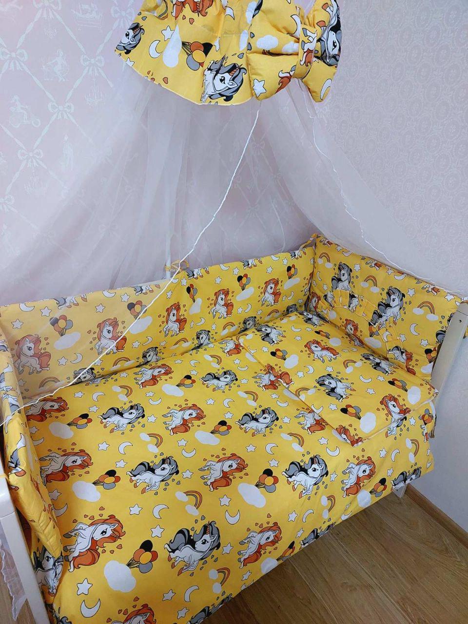 Комплект детского постельного белья Единорог Желтый (18804988)
