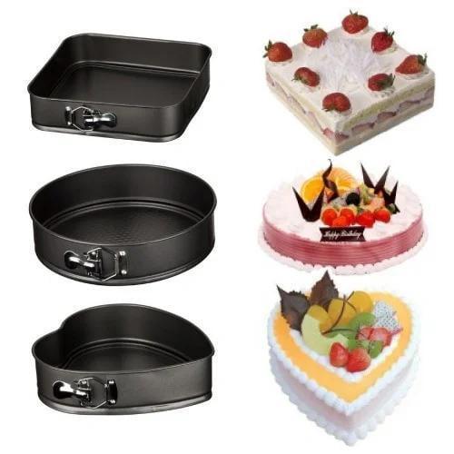 Формы разъемные для выпечки сердце/круг/квадрат UNIQUE UN-1703 3 шт. (1479) - фото 4 Формы разъемные для выпечки сердце/круг/квадрат UNIQUE UN-1703 3 шт. (1479) - фото 4