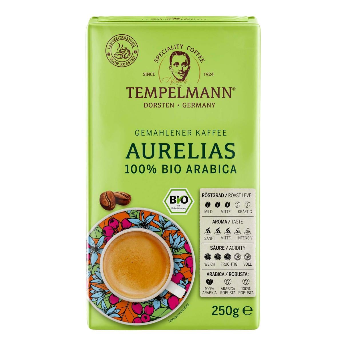 Кофе молотый Tempelmann AURELIAS 250 г (2363080656)
