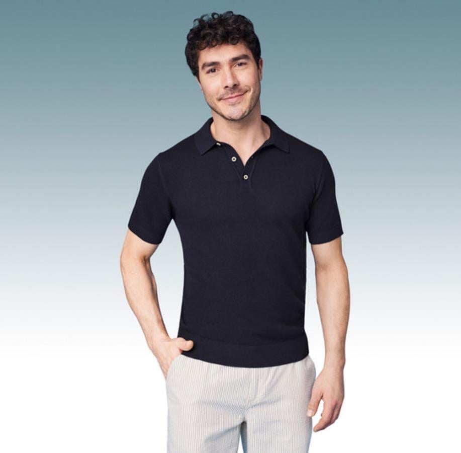 Поло мужскoe тонкой вязки Livergy S Синий (PL0044M075)