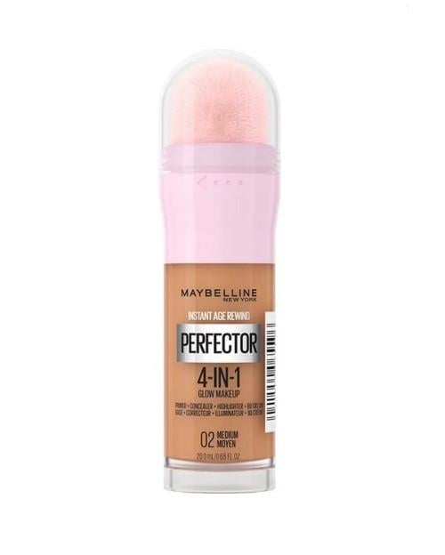 Тональная основа 4в1 с эффектом сияния Maybelline New York Instant Perfector Glow 02 Medium 20 мл (2860916839)