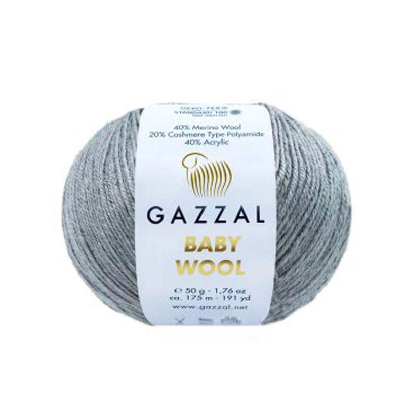 Пряжа Gazzal Baby Wool 818 Серый