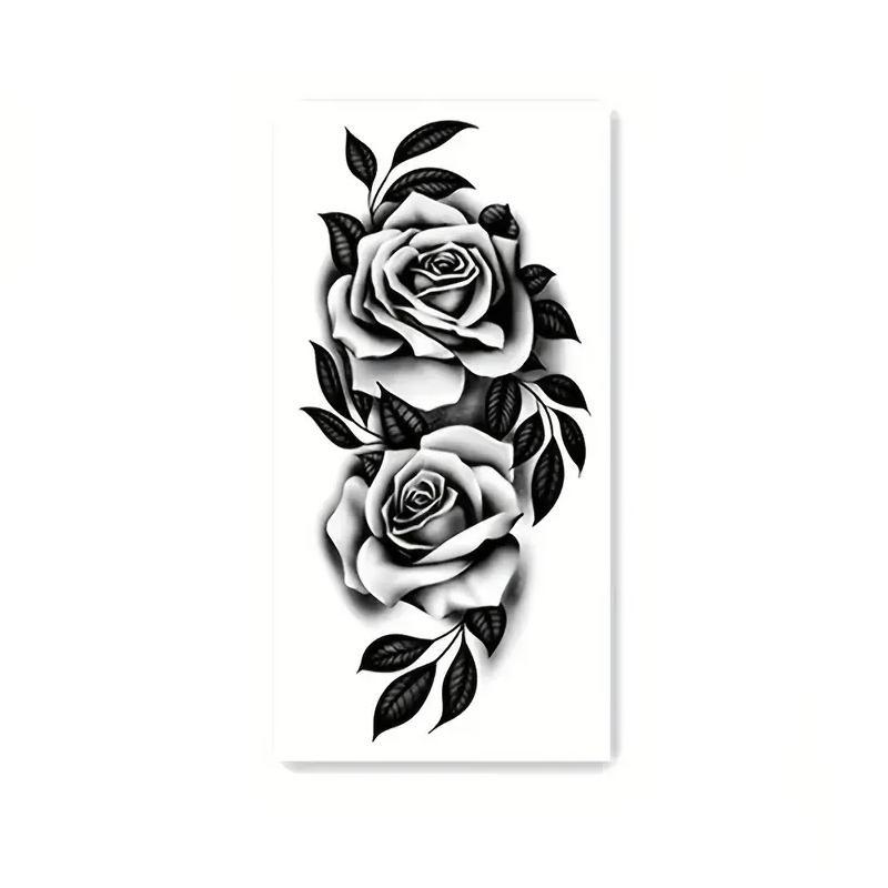 Временная татуировка Розы Черный (2743174639)