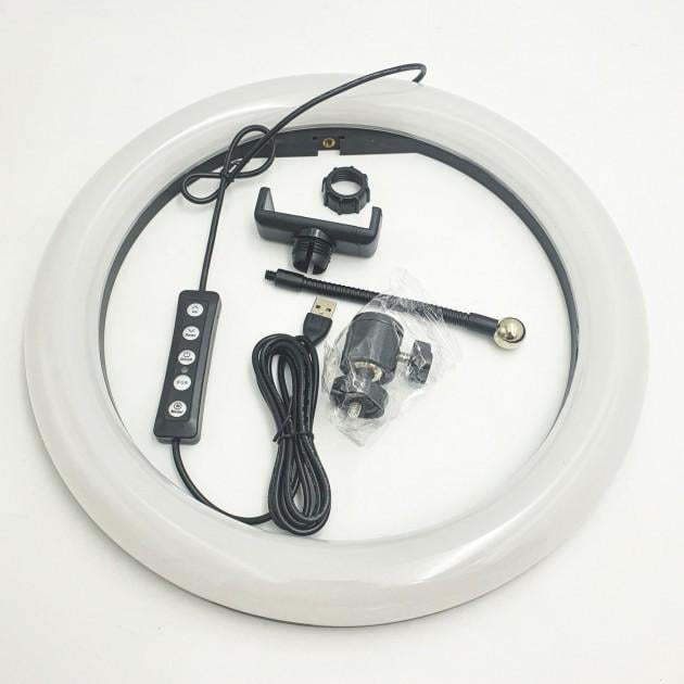 LED лампа кольцевая Ring RGB MJ38 38 см с пультом
