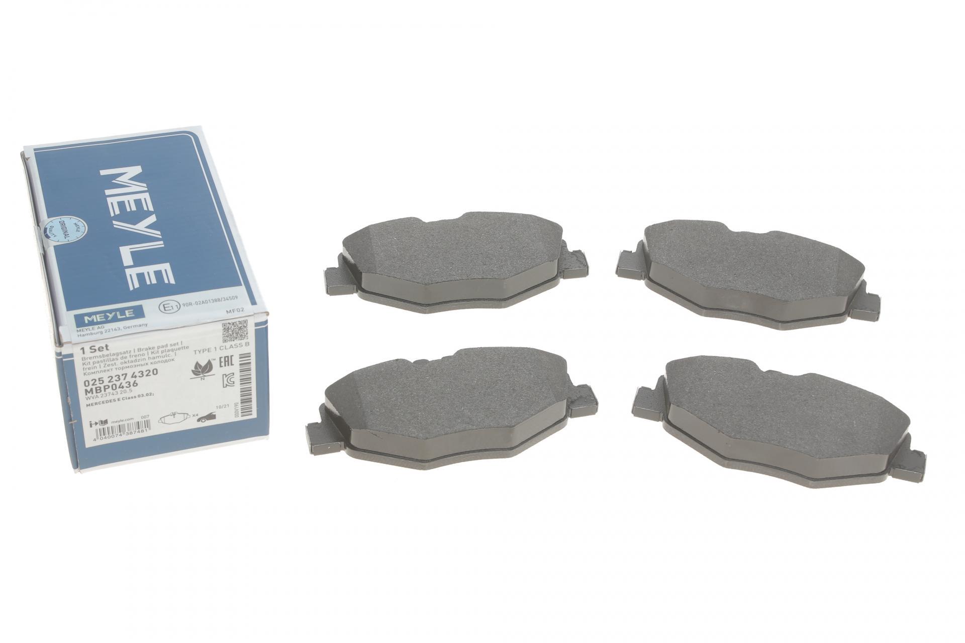 Колодки тормозные передние Meyle для MB E-class W211 1.8-3.2D 02-09 (025 237 4320)