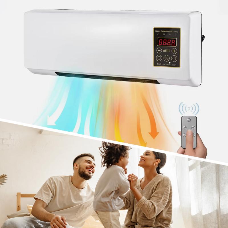 Тепловентилятор настенный 2000W с режимом обогрева охлаждения и пультом - фото 6