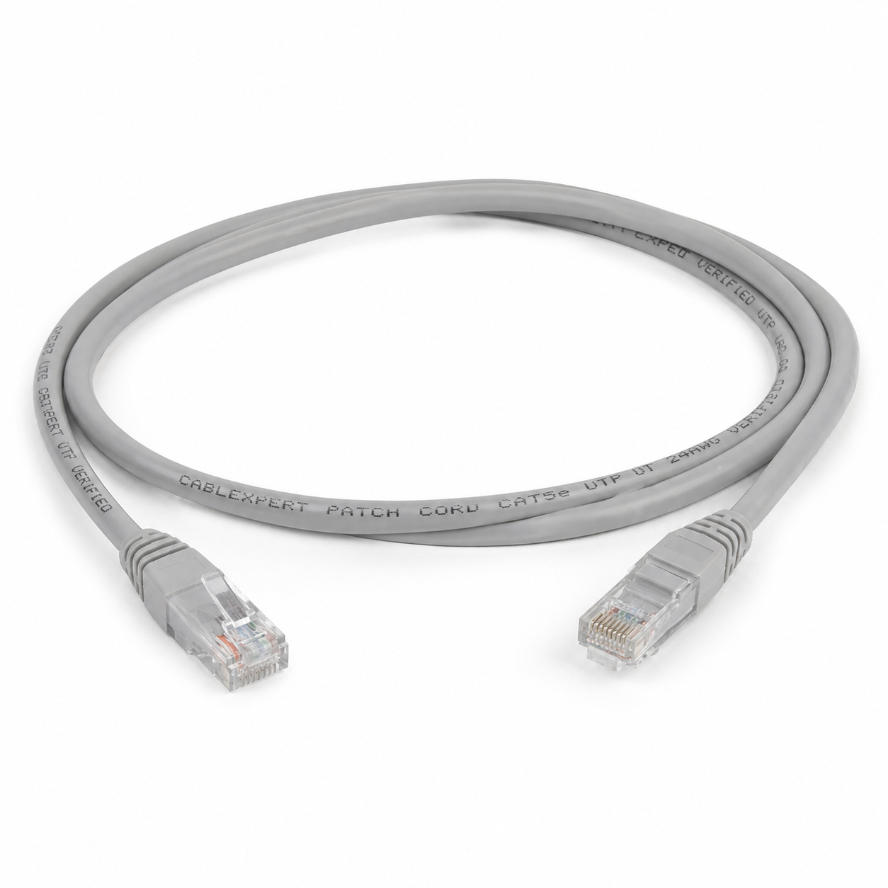 Патч-корд Cablexpert PP12-5M UTP CAT5e для сетевого оборудования медный 5м Серый