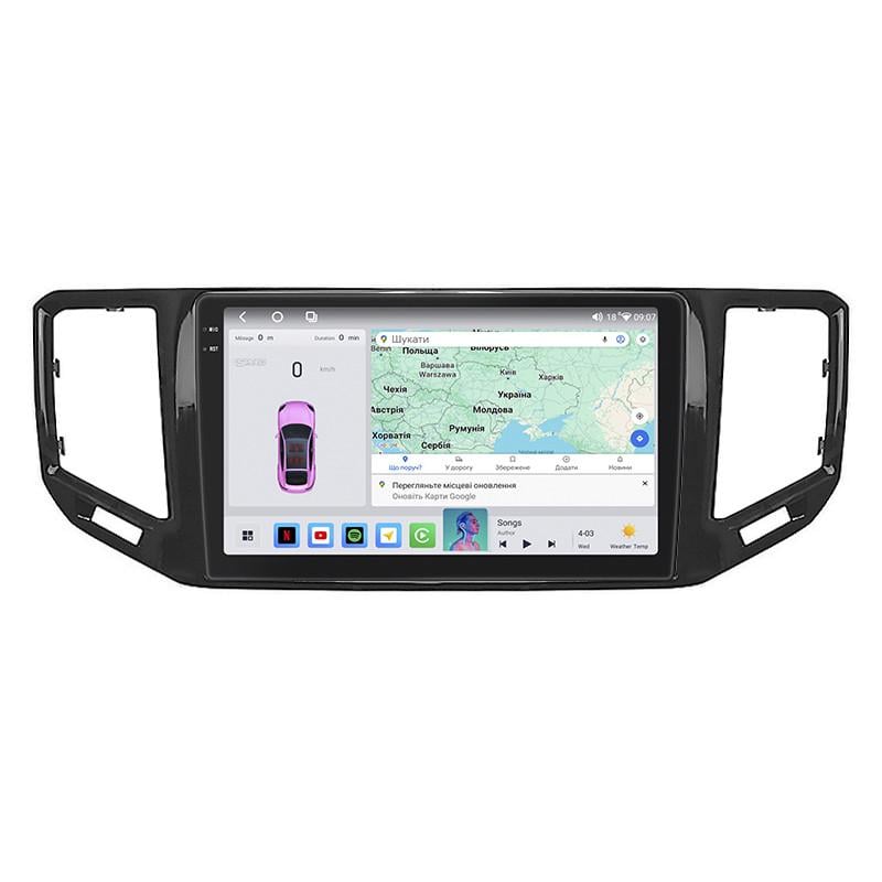 Автомагнитола Lesko для Volkswagen Teramont I Рестайлинг 2021- 4/64 QLED CarPlay GPS 360 Prime 10" (22391597)