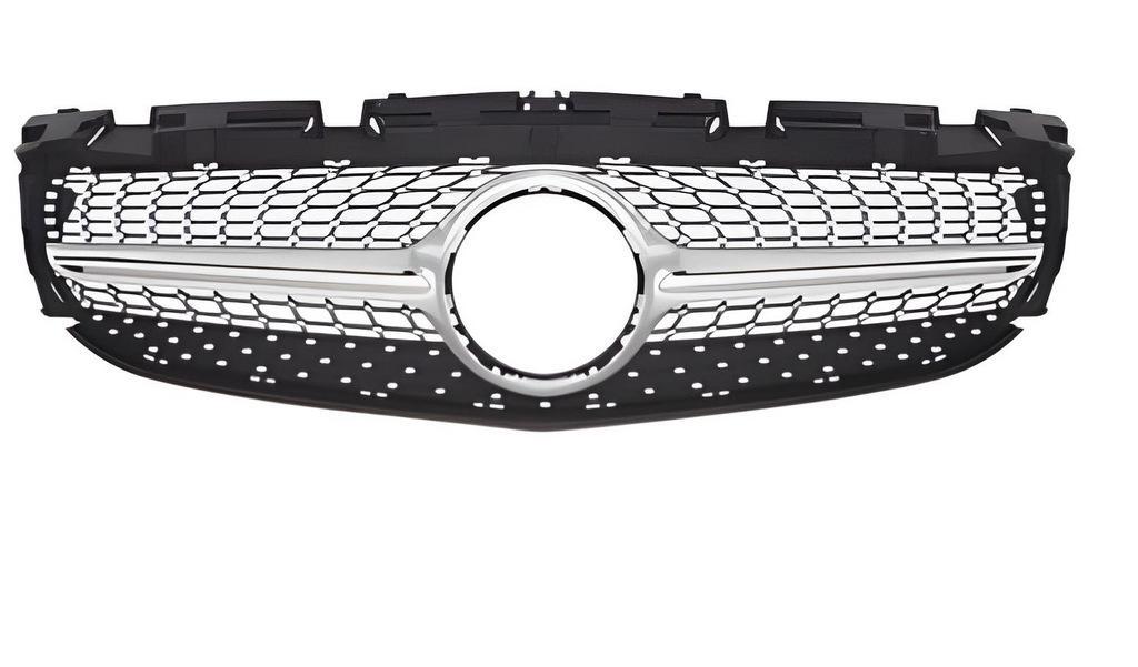 Решетка передняя Cixtai Diamond Silver для Mercedes SLC R172 2016-2020 гг. abs-пластик (147684)