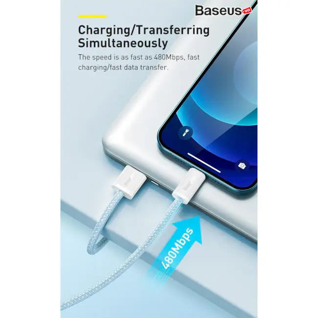 Кабель BASEUS Dynamic 2 Series Fast Charging Cable USB to Lightning CALD040005 2,4A 1 м Purple - фото 8