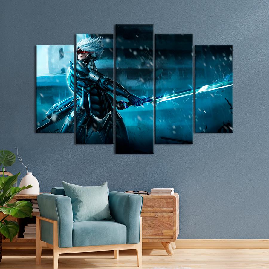 Настенний декор Райден на постере игры Metal Gear Rising: Revengeance 137x85 см (A228-5)
