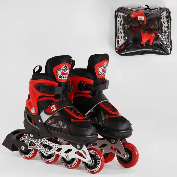 Ролики дитячі Best Roller 30258 р. 34-37 з підсвіткою переднє колесо Червоний (roll713br) - фото 7 Ролики дитячі Best Roller 30258 р. 34-37 з підсвіткою переднє колесо Червоний (roll713br) - фото 7