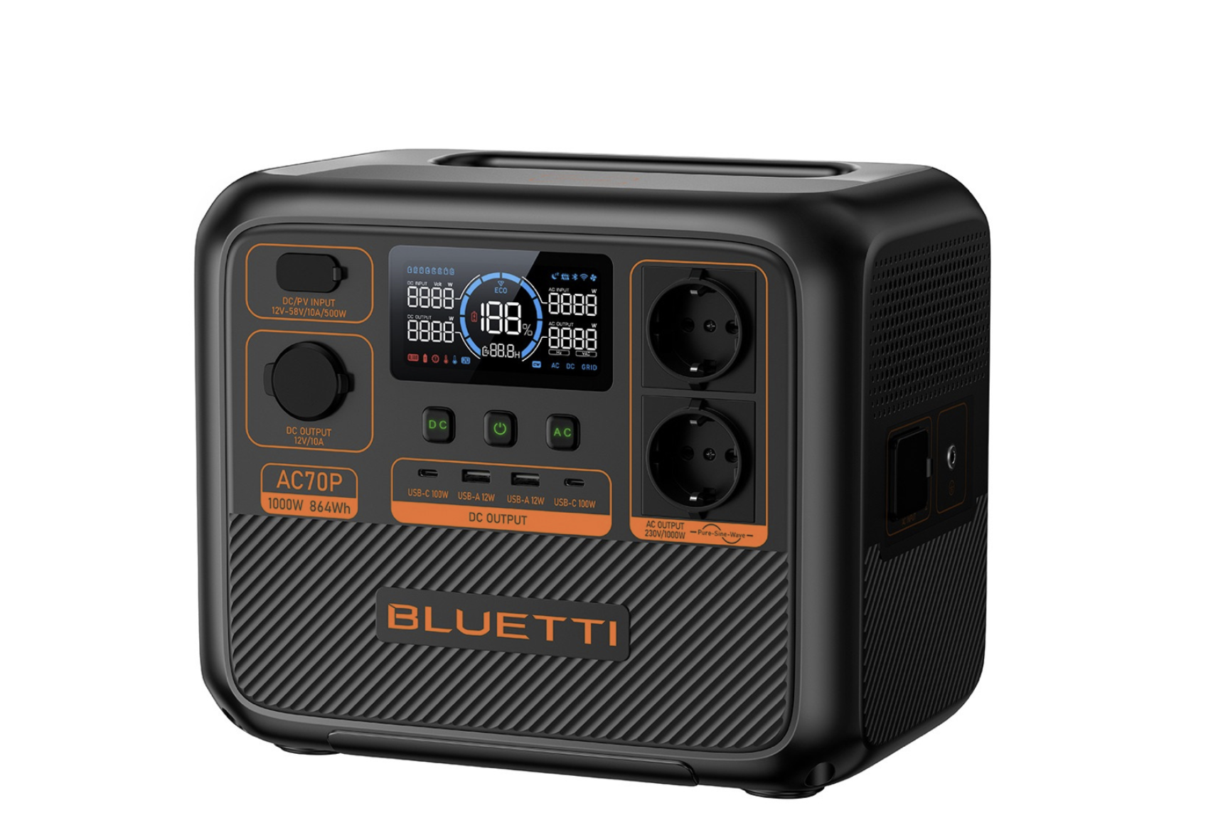 Зарядная станция BLUETTI AC70P 1000 Вт 864 Вт/час (BLUETTI AC70P)