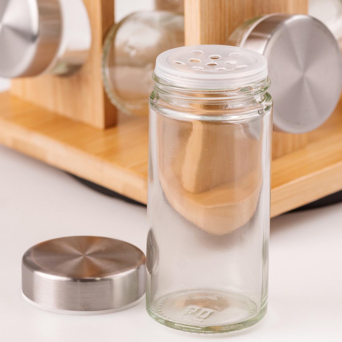 Набір для спецій на дерев'яній підставці 12 предметів по 100 мл - фото 3