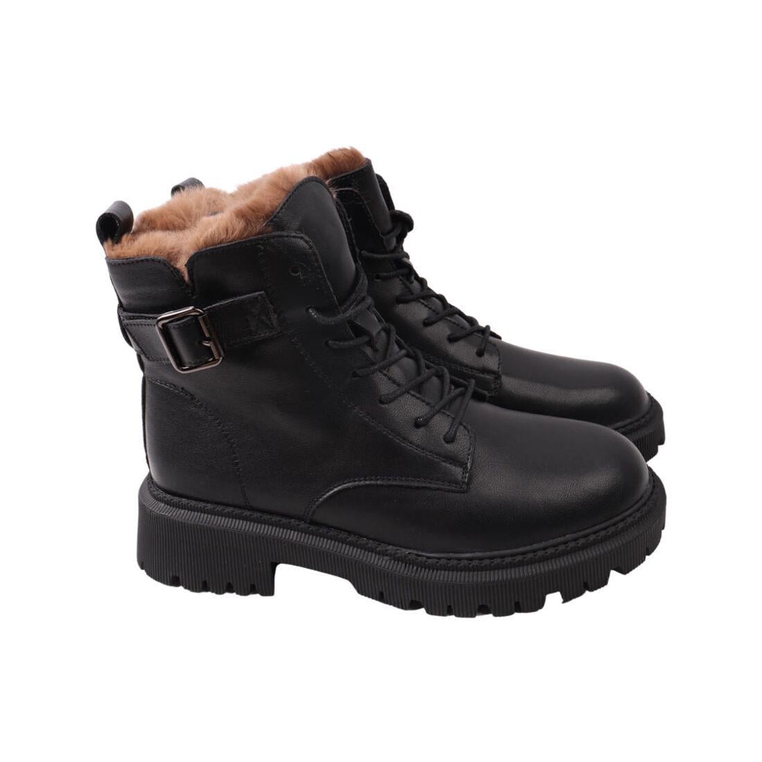 Ботинки женские Vikonty из кожи р. 40 Черный (318-22ZHC)