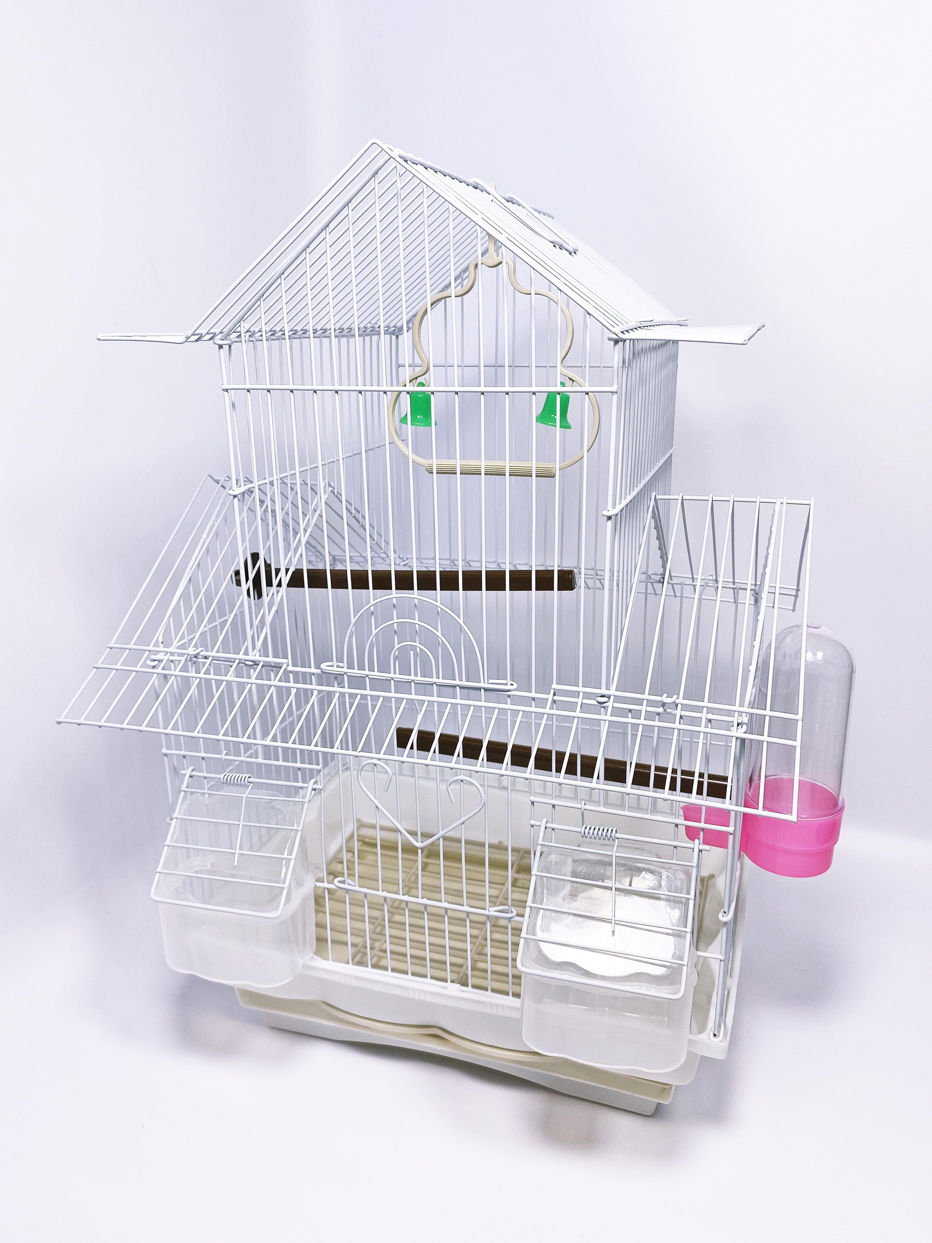 Клетка для птиц ZoomaxA201 30x23x48 см Белый (26919828) - фото 2 Клетка для птиц ZoomaxA201 30x23x48 см Белый (26919828) - фото 2