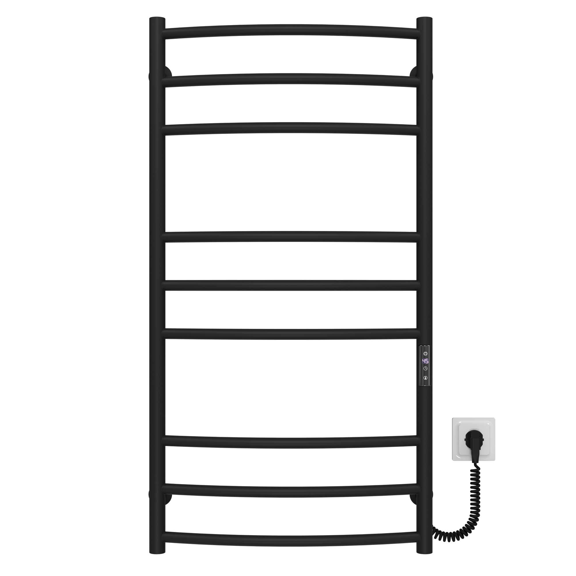 Рушникосушарка електрична Deffi Класік Еліт П9 JD03 праве підключення нержавіюча сталь 500х1000 мм Чорний (C.KE.100.50.9.E.B.R.1)