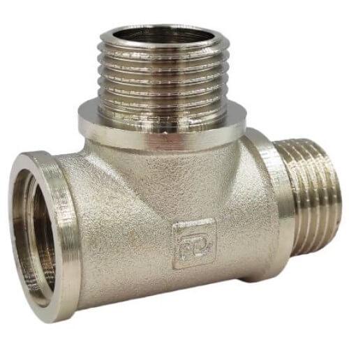 Тройник FADO Srl FITT NICKEL 1/2" РВ-РЗ-РЗ латунь (T21)