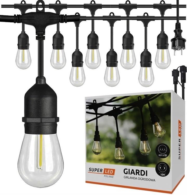 Гирлянда садовая 15 м с 15 LED-лампами E27 SuperLED (33977452)
