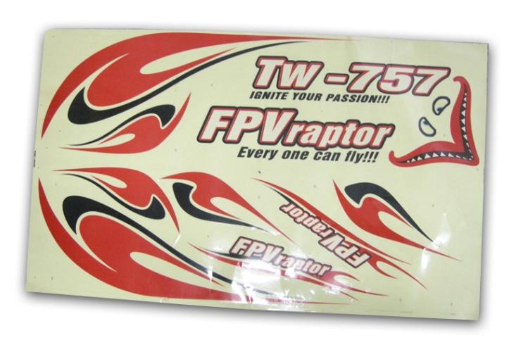 Комплект наліпок ліака VolantexRC FPVRaptor 1600 мм (V-757-Dec)