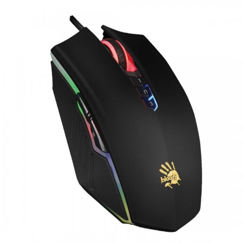 Компьютерная мышка проводная A4Tech A70A Bloody RGB Matte Black (26711771) - фото 2
