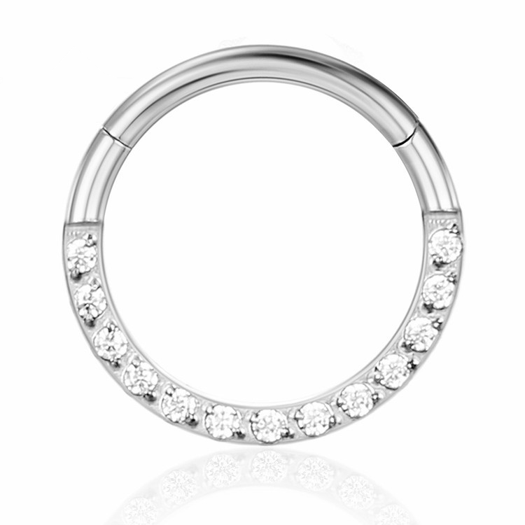 Кільце для пірсингу-клікер в ніс/хрящ/хелікс 8 мм Сріблястий (70276) Кільце для пірсингу-клікер в ніс/хрящ/хелікс 8 мм Сріблястий (70276)